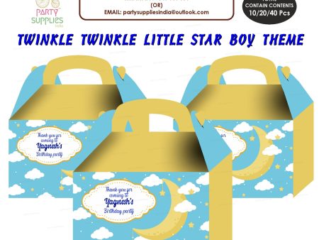 Twinkle Twinkle Little Star Boy Theme Goodie Return Gift Boxes Hot on Sale