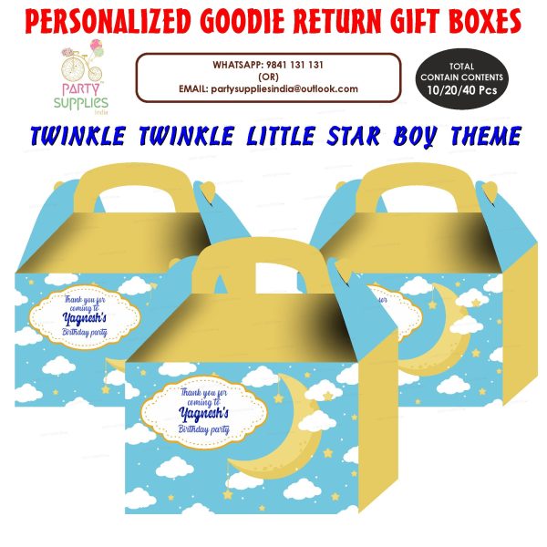 Twinkle Twinkle Little Star Boy Theme Goodie Return Gift Boxes Hot on Sale