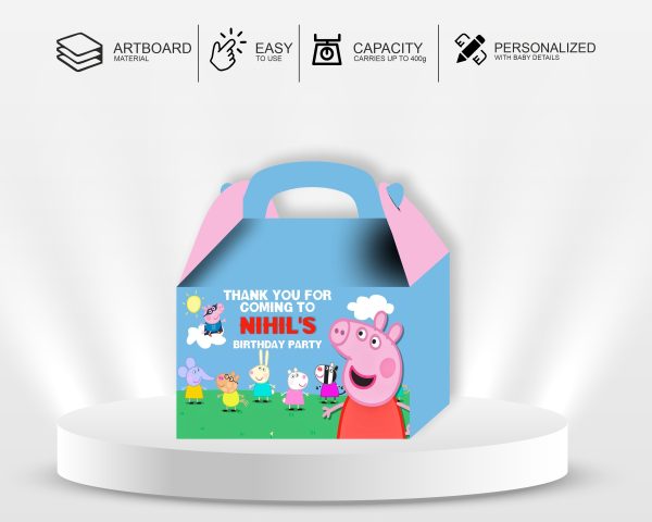 Peppa Pig Theme Personalized Goodie Return Gift Boxes Online now