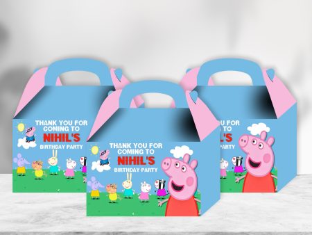 Peppa Pig Theme Personalized Goodie Return Gift Boxes Online now